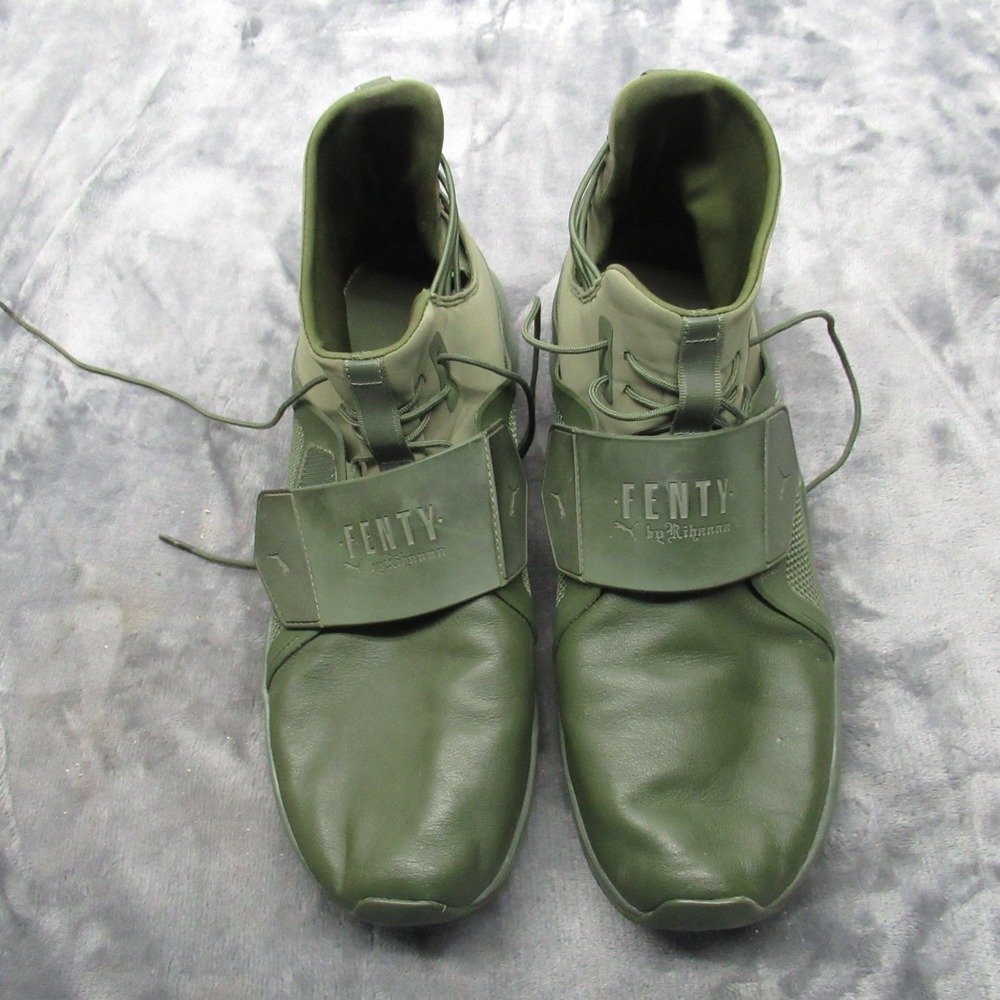 Puma Fenty by Rihanna Shoes Mens 13 Cypress Green Hi Top Sneakers Basketball Gym - Picture 2 of 14